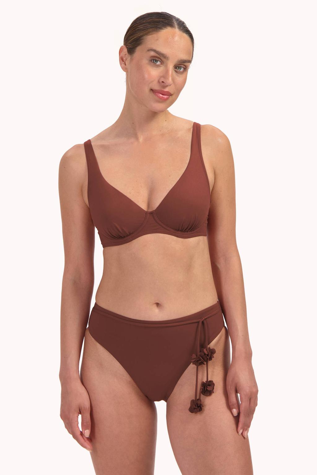 Cyell high waist bikinibroekje bruin