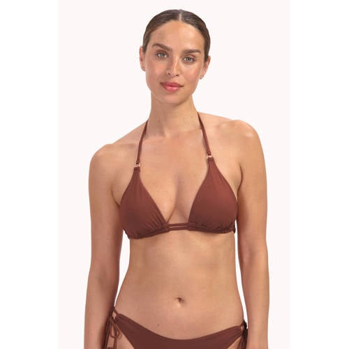 Cyell voorgevormde triangel bikinitop bruin afbeelding
