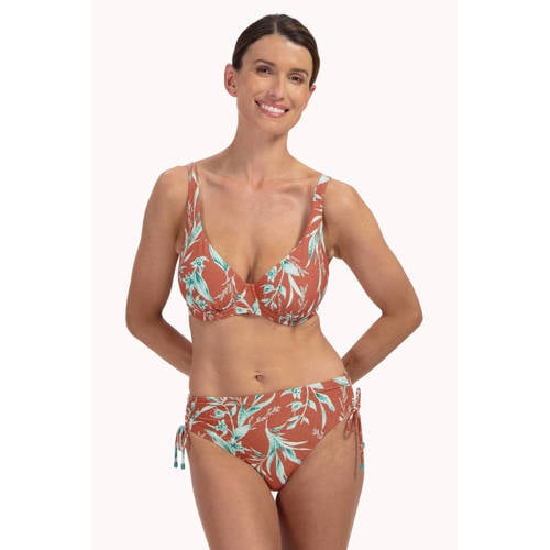 Cyell high waist bikinibroekje lichtbruin/mintgroen afbeelding