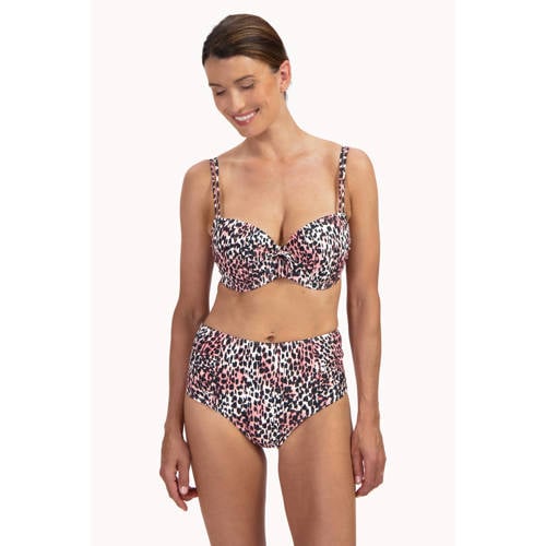 Cyell voorgevormde beugel bikinitop zwart/ecru/roze afbeelding