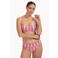 Cyell voorgevormde strapless bandeau bikinitop roze/groen