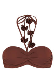 thumbnail: Cyell voorgevormde strapless bandeau bikinitop bruin