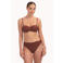 Cyell voorgevormde strapless bandeau bikinitop bruin