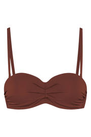 thumbnail: Cyell voorgevormde strapless bandeau bikinitop bruin