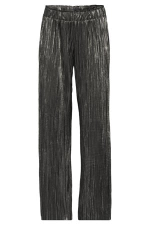 plisse wide leg zilver