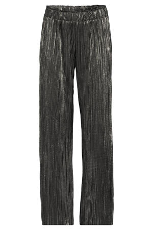 plisse wide leg zilver