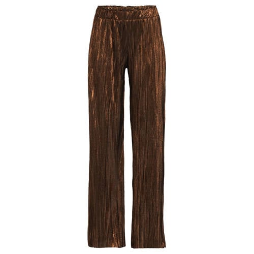 anytime plisse wide leg brons afbeelding