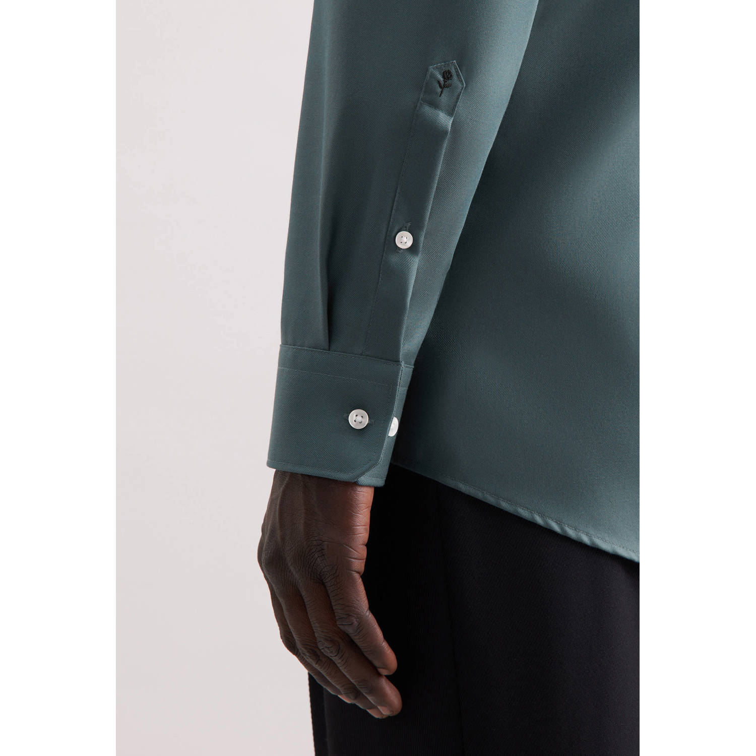 Seidensticker casual overhemd groen