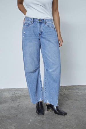 barrel jeans light blue denim