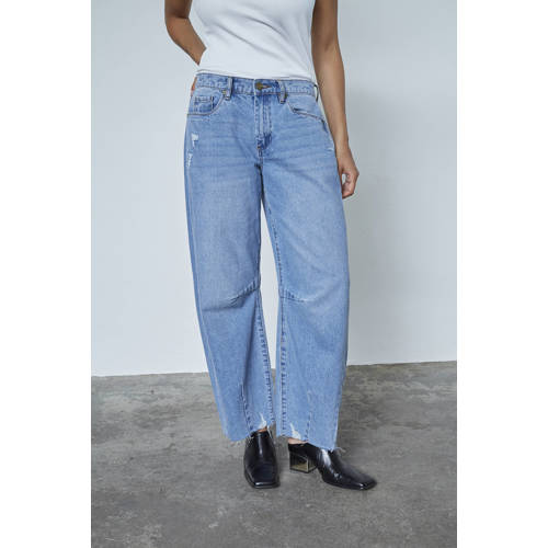SisterS Point barrel jeans light blue denim afbeelding