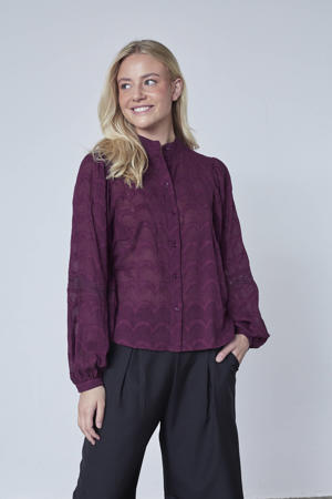 blouse donkerrood