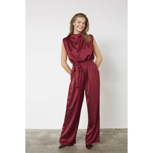 SisterS Point jumpsuit satijnen rood afbeelding