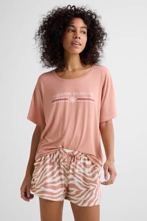 shortama oudroze/ecru
