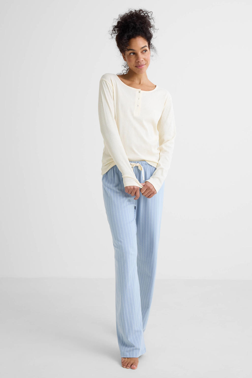 Dreamcovers pyjama set lichtblauw/ecru