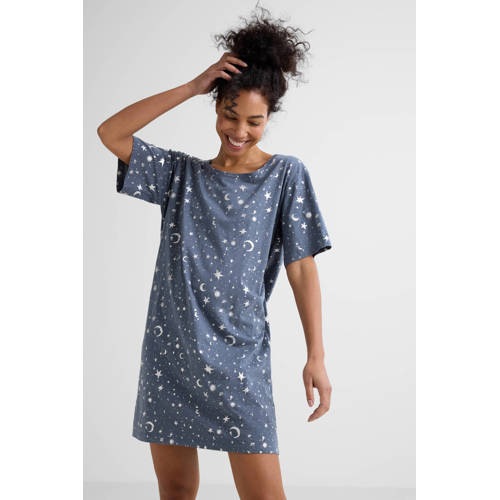 Dreamcovers nachthemd (set van 2) blauw/grijs afbeelding