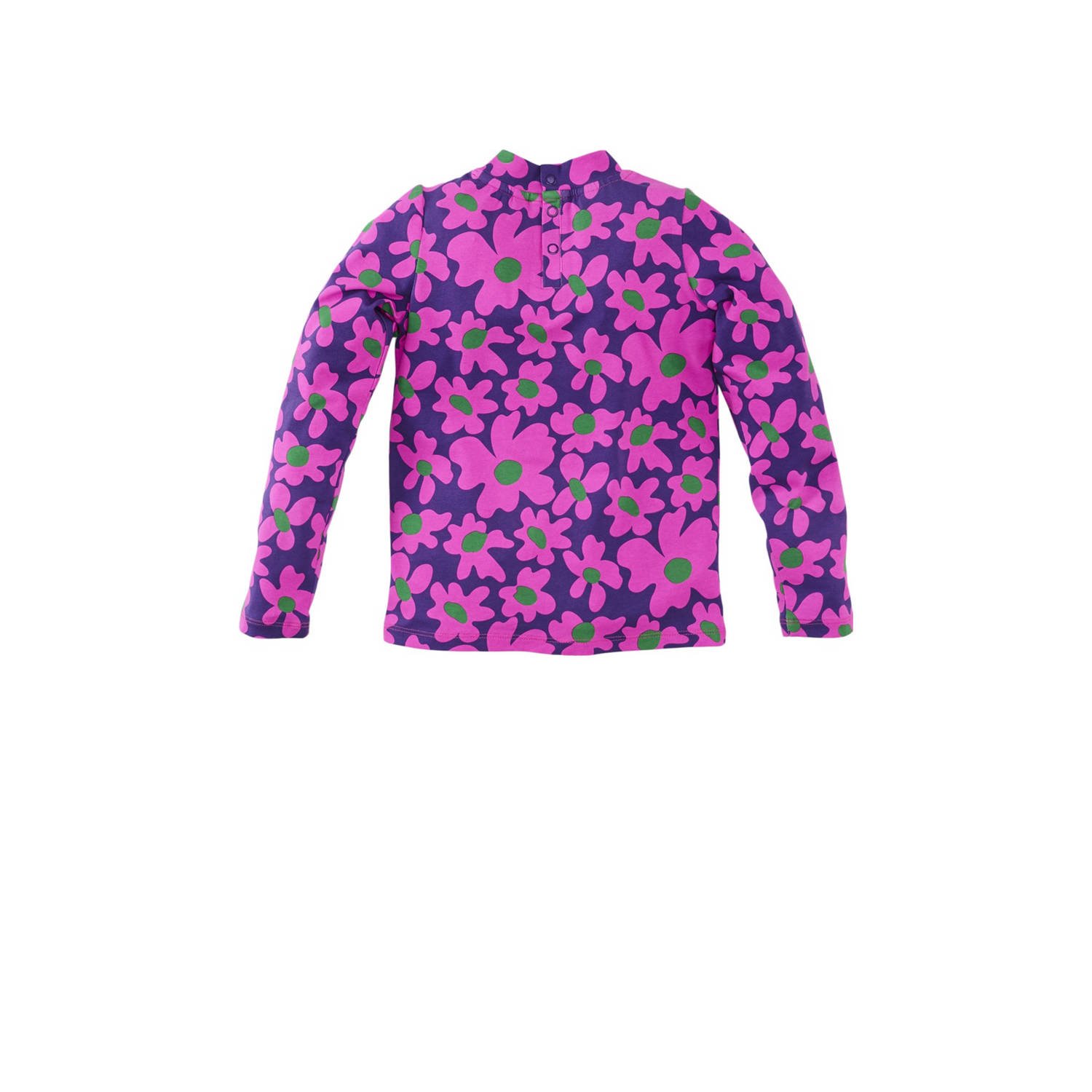 Z8 kids longsleeve Isebeau met bloemen roze paars