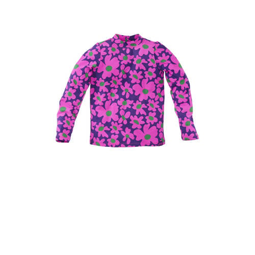 Z8 kids longsleeve Isebeau met bloemen roze/paars afbeelding