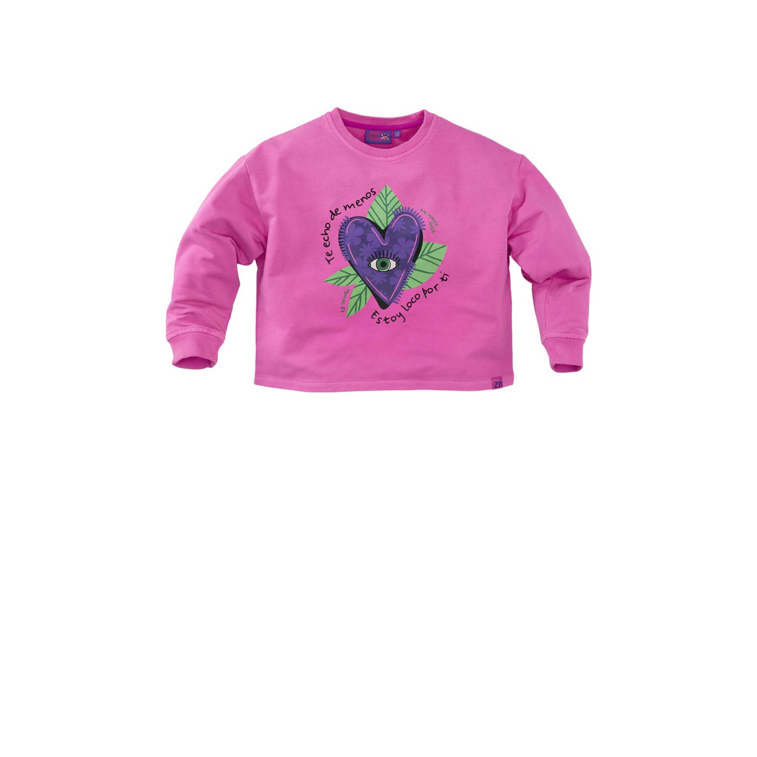 Z8 kids sweater Luma met printopdruk roze