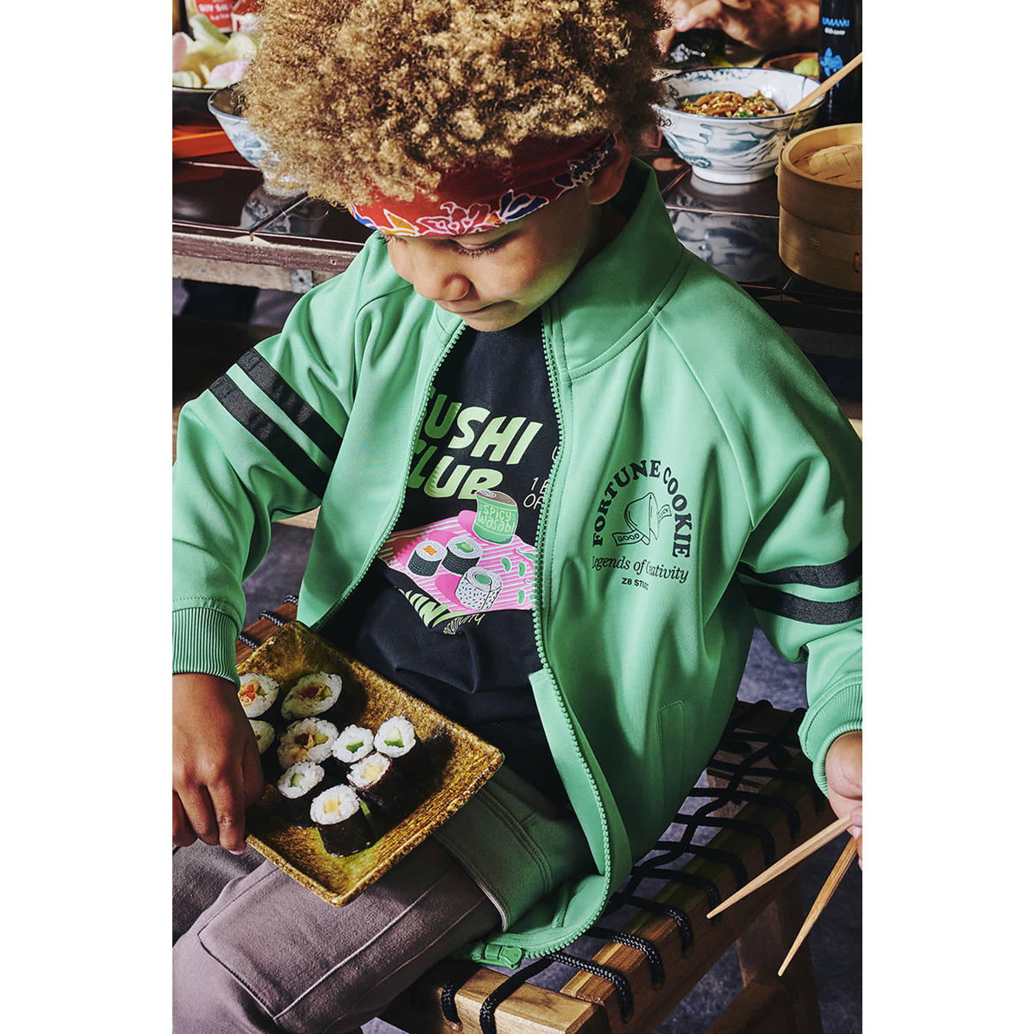 Z8 kids sweatvest Finch groen
