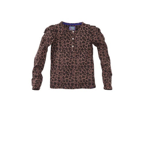 Z8 kids longsleeve Louisa met panterprint bruin afbeelding