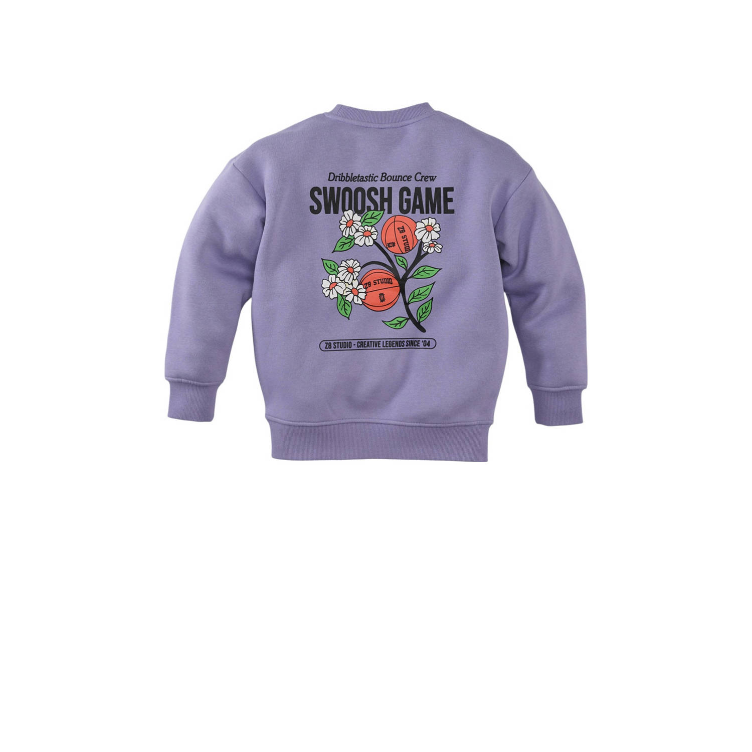 Z8 kids sweater Neyo met backprint lila