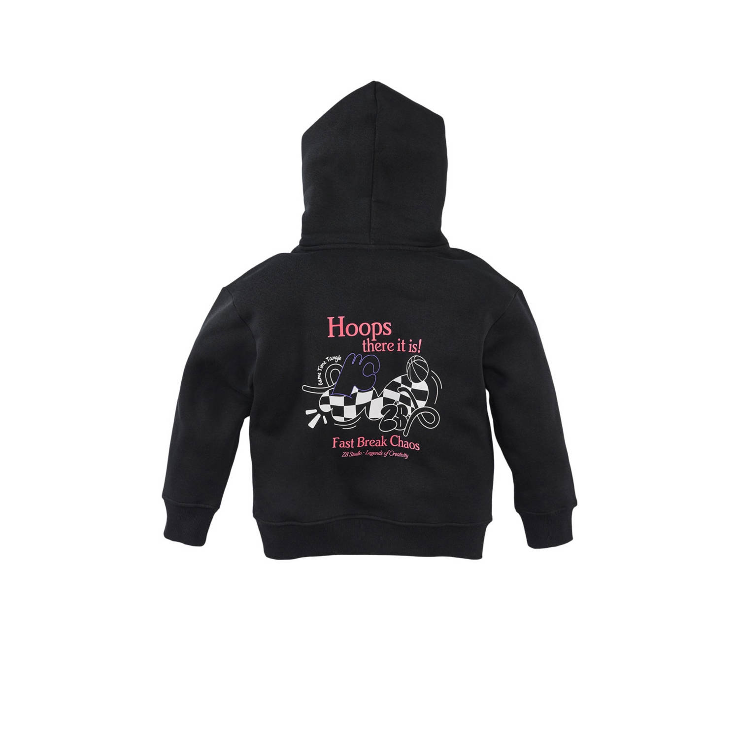 Z8 kids hoodie Maddox met backprint donkerblauw