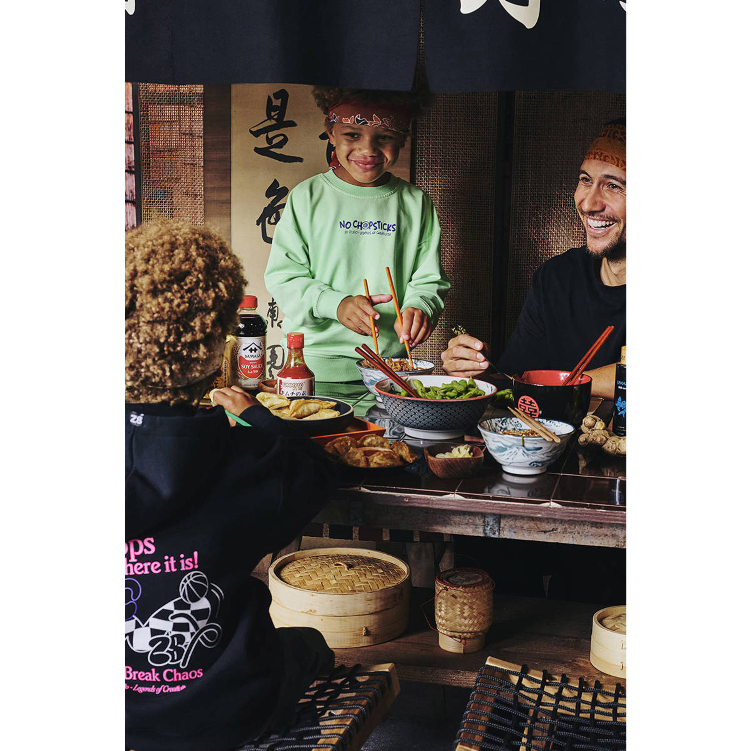 Z8 kids hoodie Maddox met backprint donkerblauw