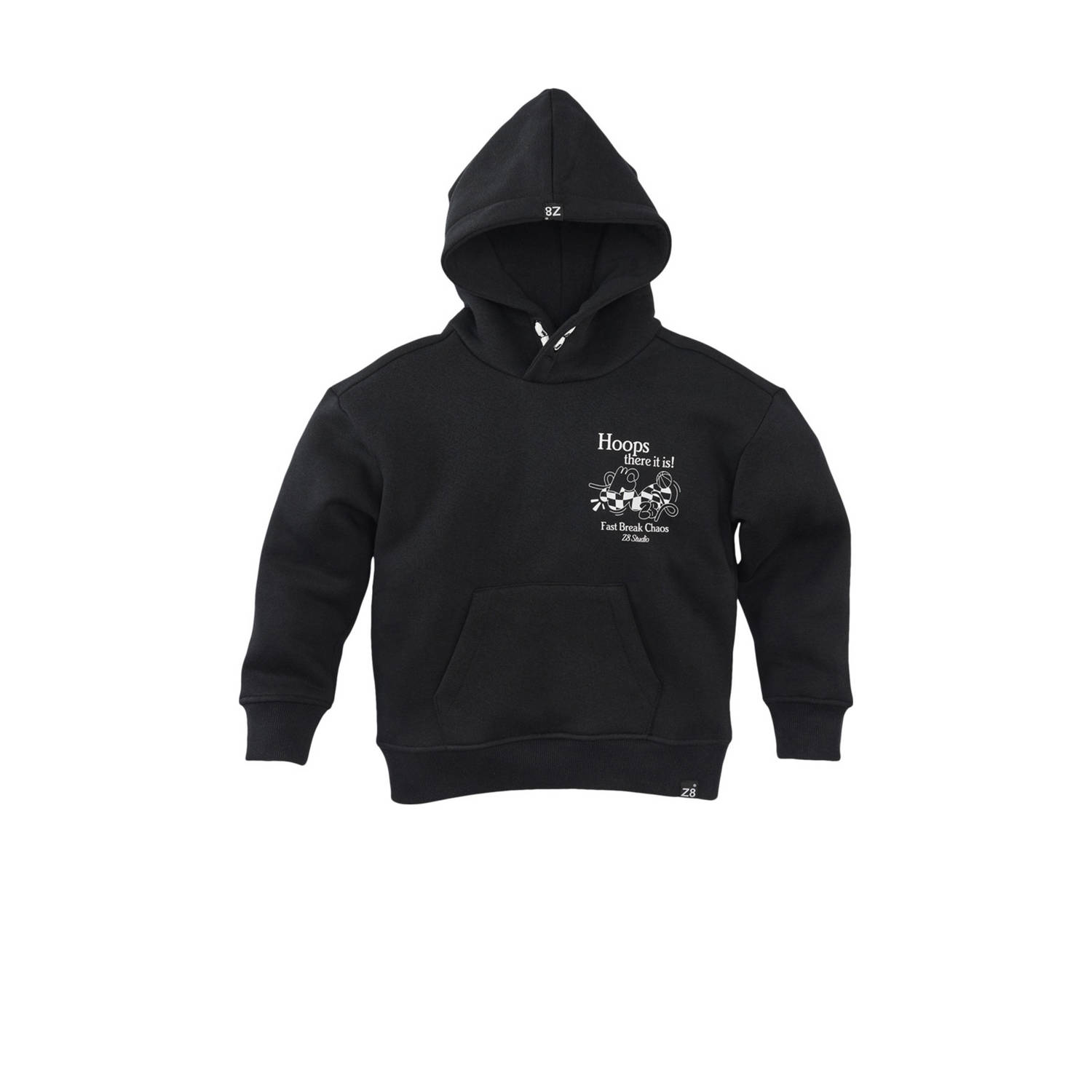 Z8 kids hoodie Maddox met backprint donkerblauw