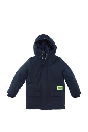 gewatteerde winterjas Leroy donkerblauw