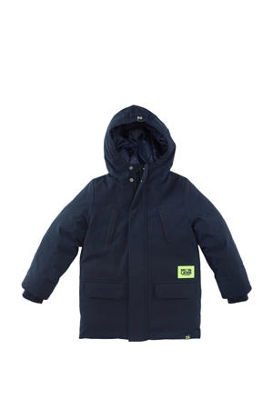 gewatteerde winterjas Leroy donkerblauw