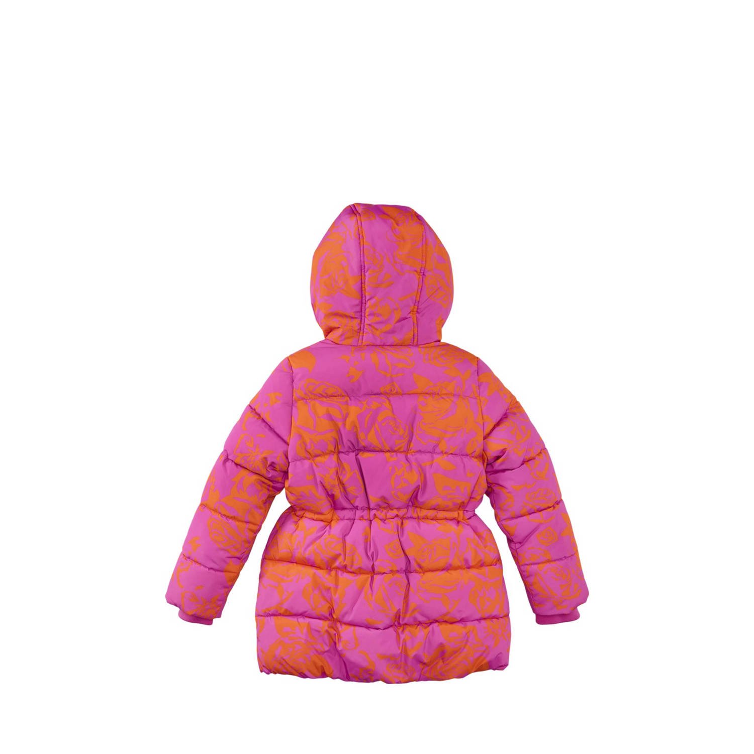 Z8 kids gewatteerde winterjas Rosalia roze oranje