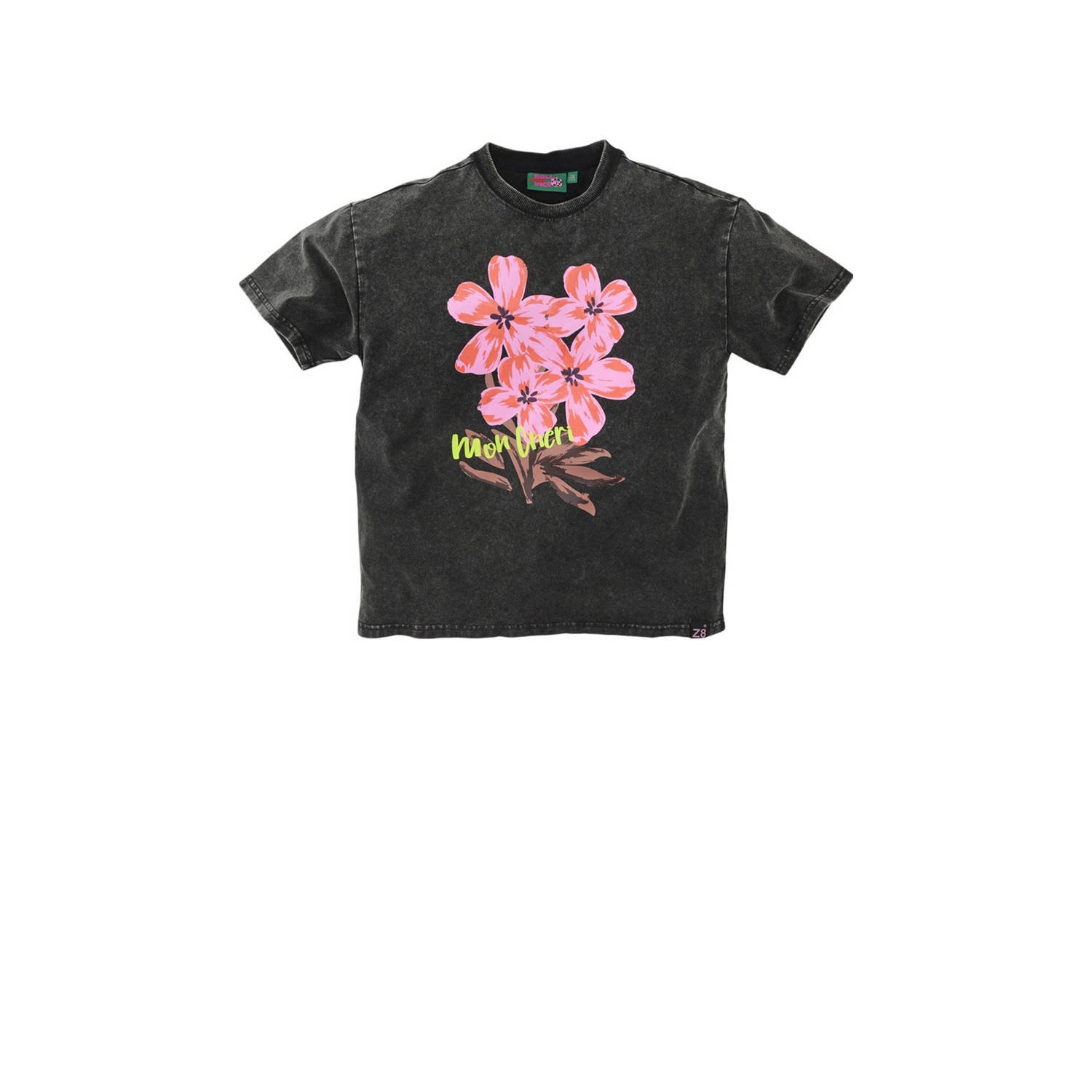 Z8 kids T-shirt Venice antraciet roze