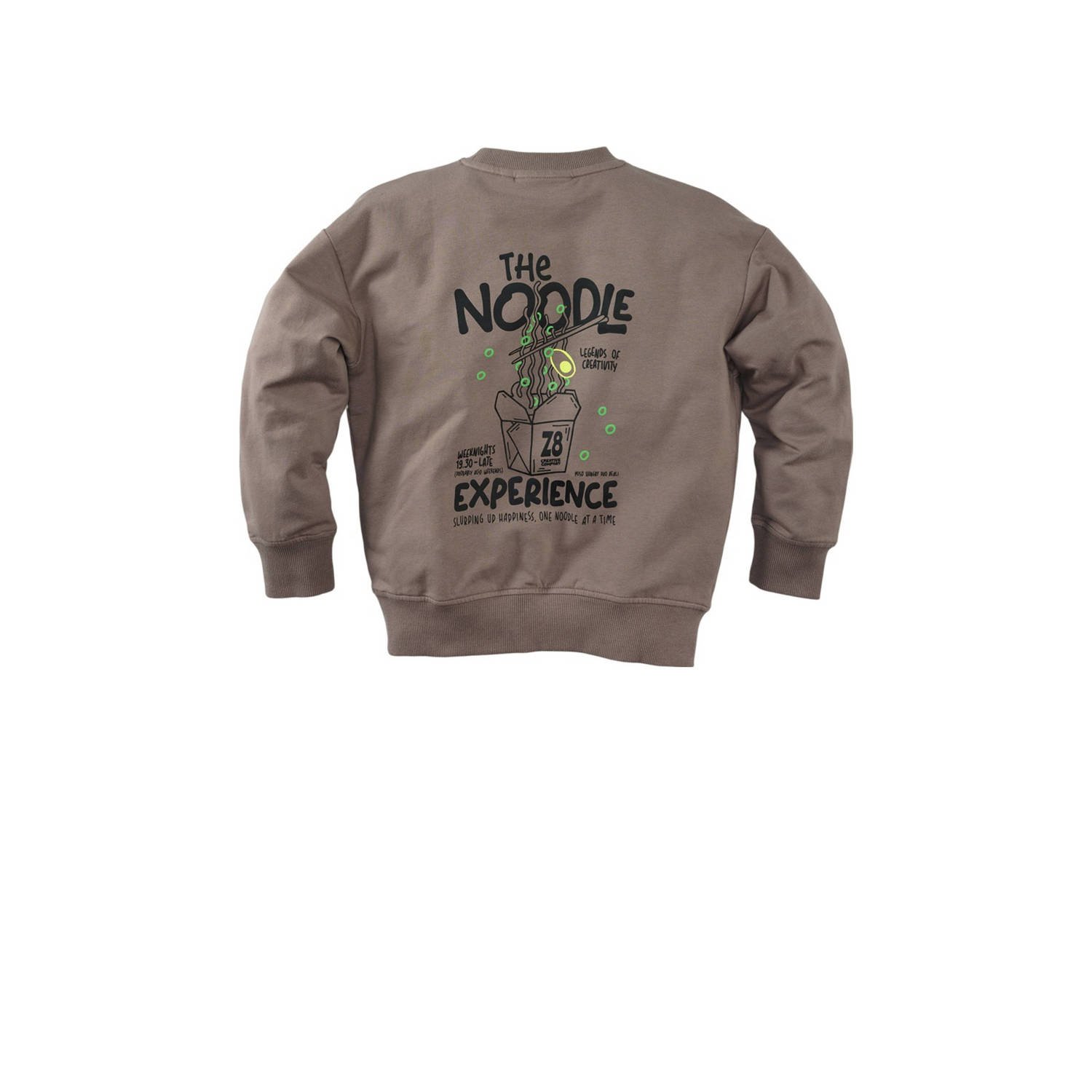 Z8 kids sweater Pharo met backprint taupe