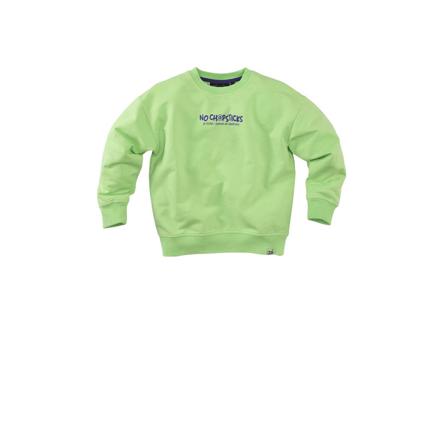 Z8 kids sweater Brex met backprint groen
