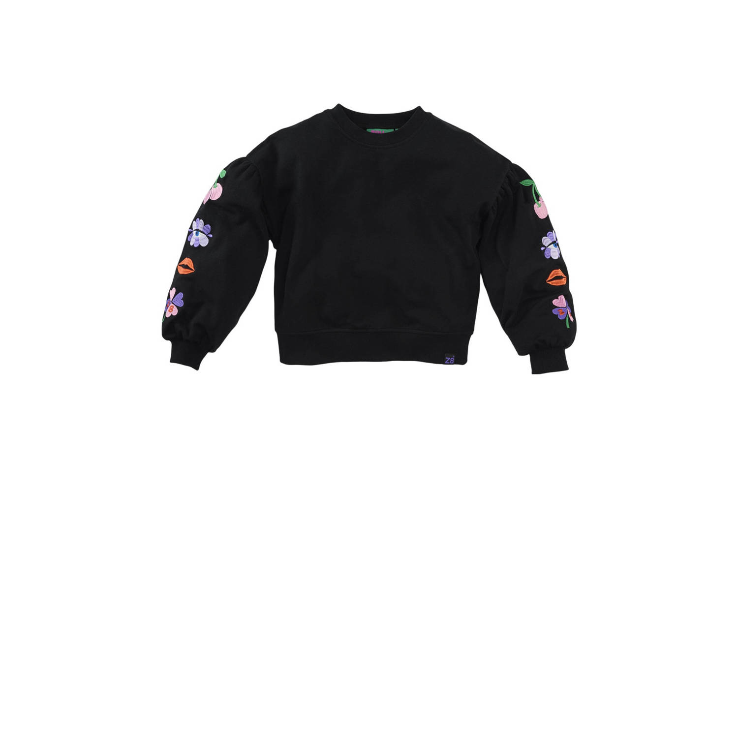 Z8 kids sweater Zahara met borduursels donkerblauw