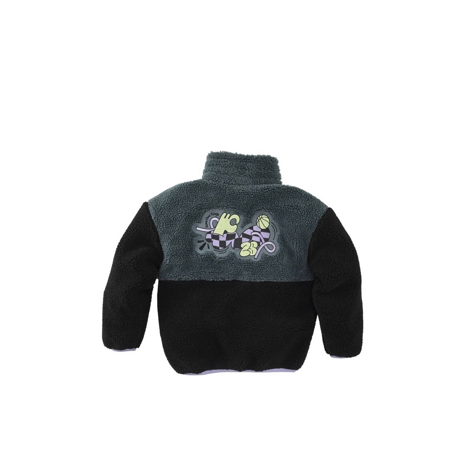 Z8 kids teddy winterjas Sverre donkerblauw groen