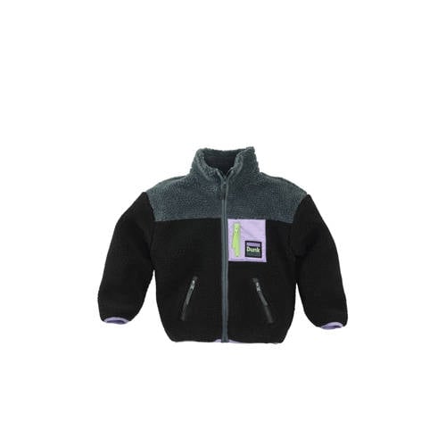 Z8 kids teddy winterjas Sverre donkerblauw/groen afbeelding