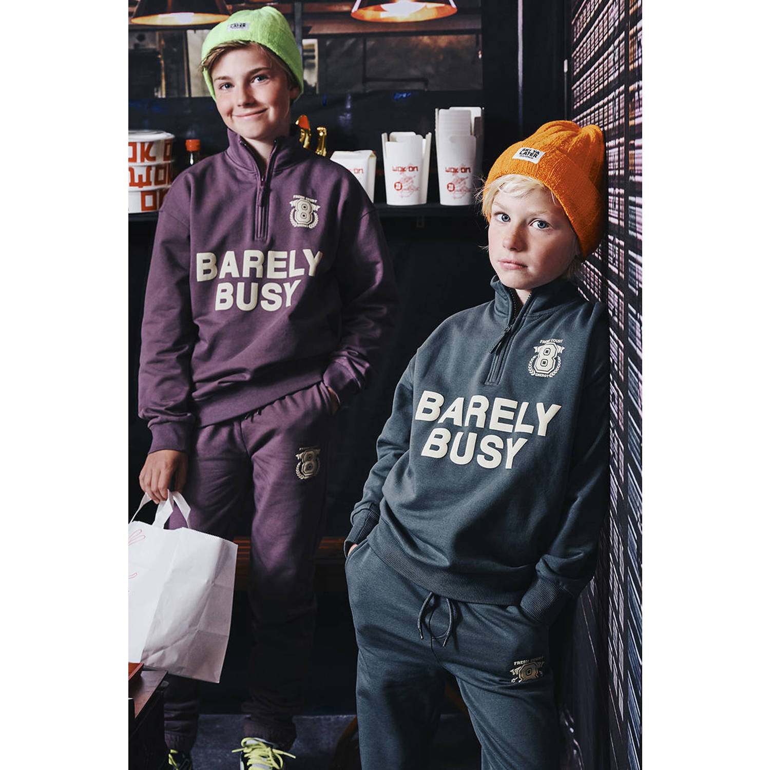 Z8 kids joggingbroek Wiley grijsgroen