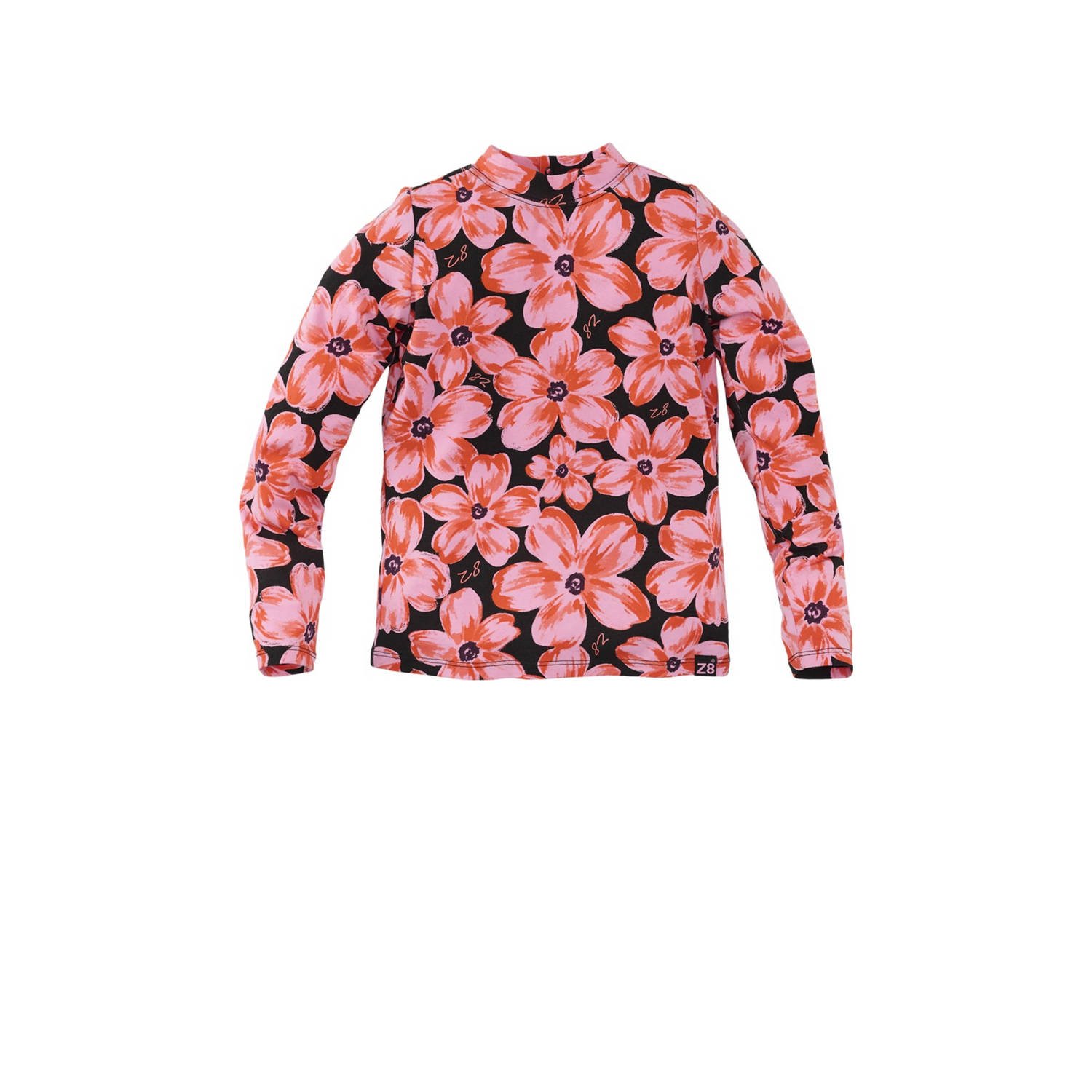 Z8 kids longsleeve Marell met bloemen roze