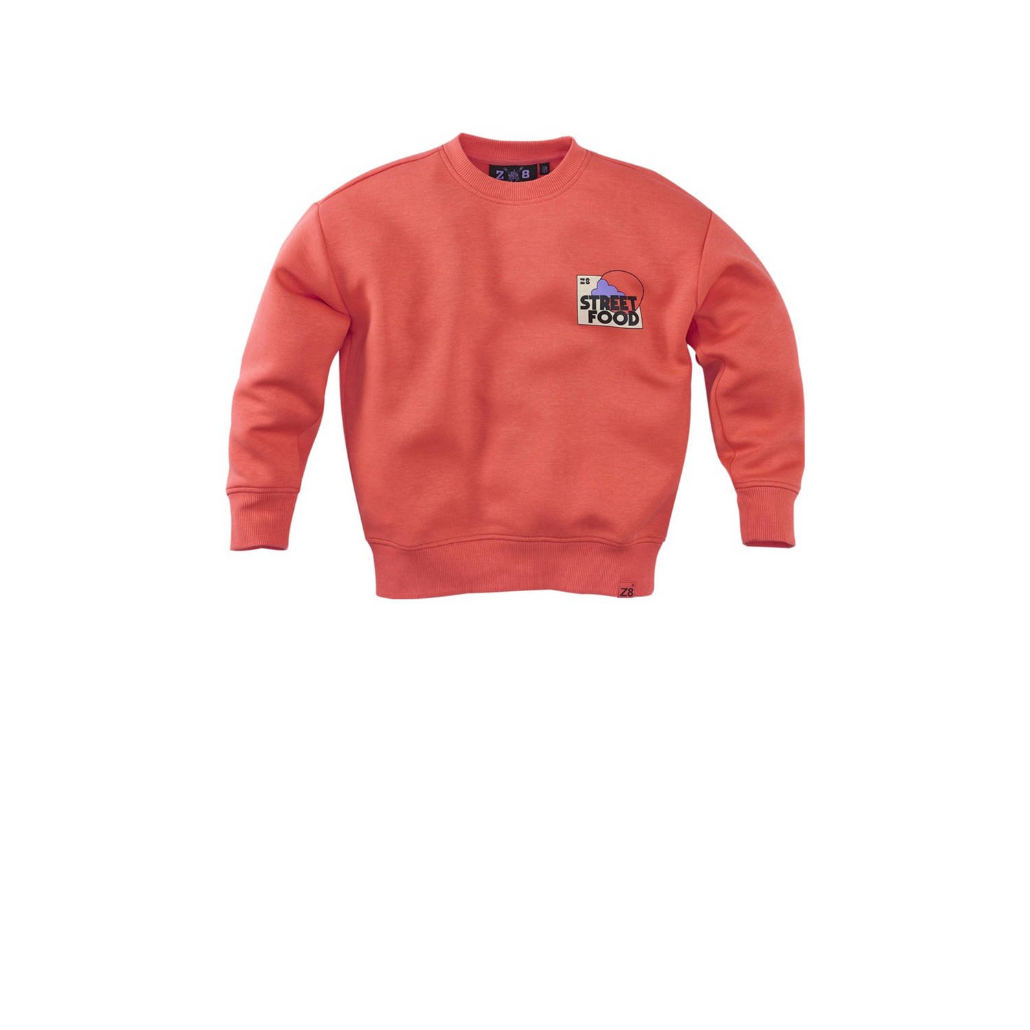 Z8 kids sweater Tyce met backprint oranje