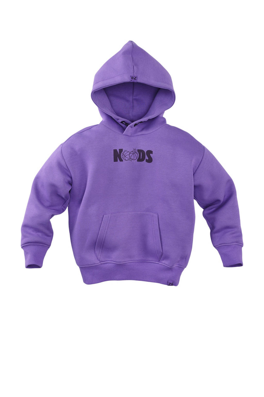 Paarse jongens Z8 kids hoodie Jace van polyester-katoen met backprint, lange mouwen en capuchon