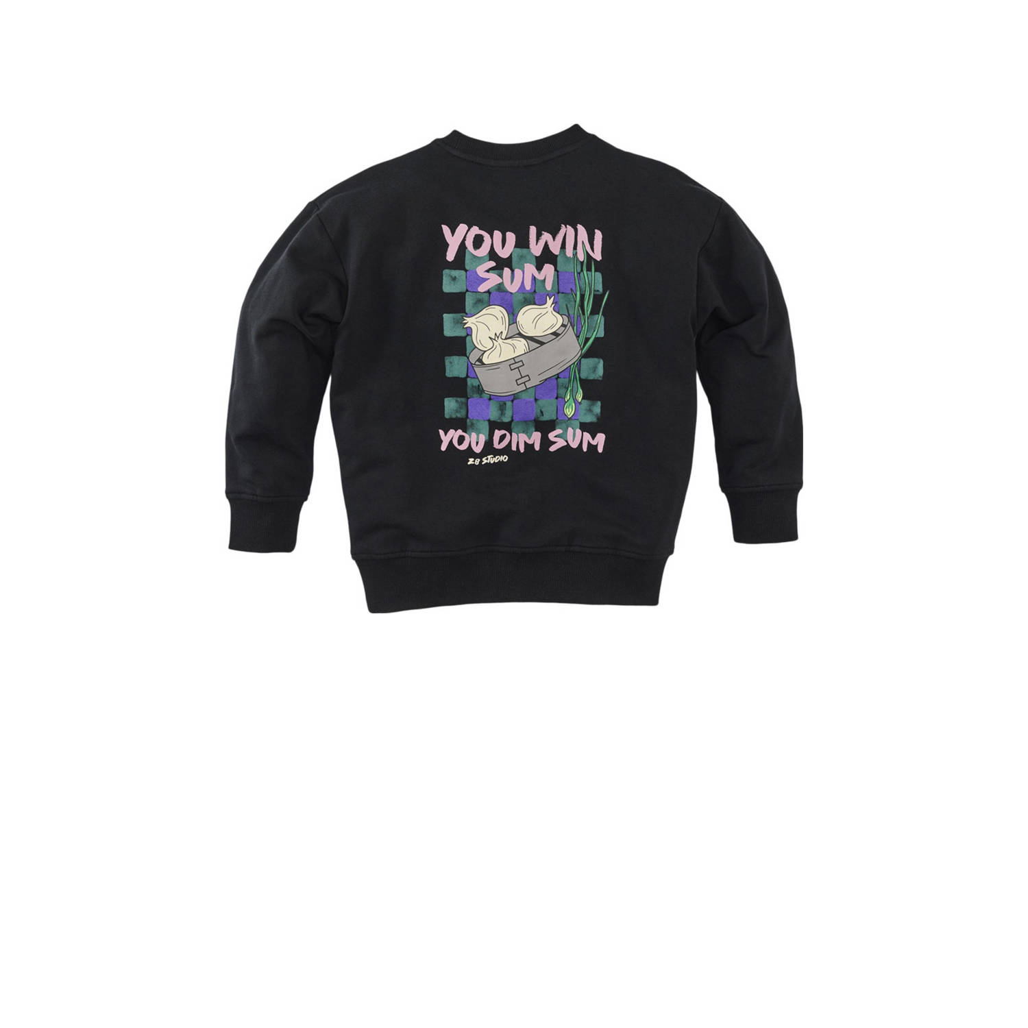 Z8 kids sweater Nikko met backprint donkerblauw