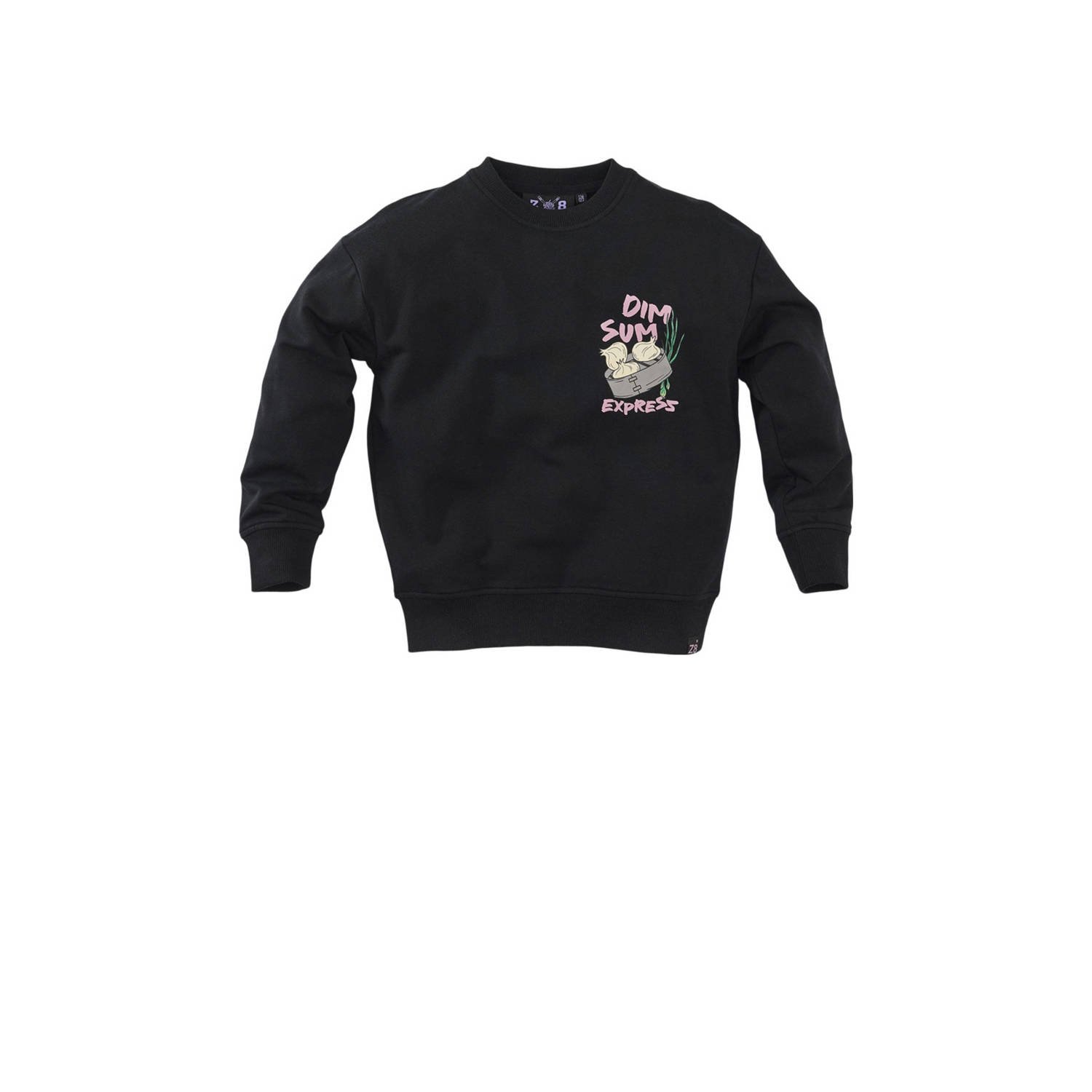 Z8 kids sweater Nikko met backprint donkerblauw