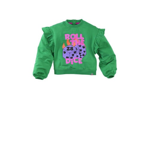 Z8 kids sweater Paloma met rushes groen afbeelding