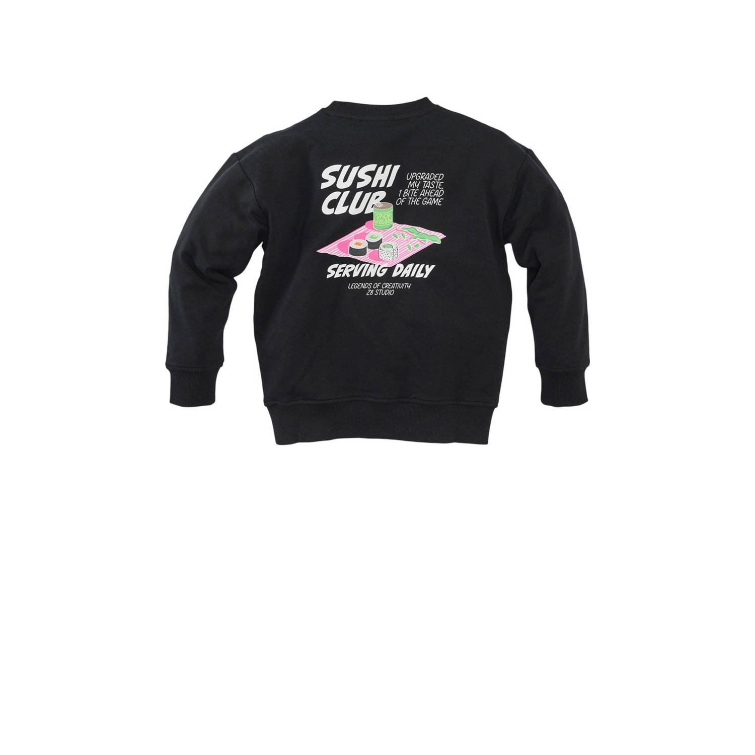 Z8 kids sweater Aero met backprint donkerblauw