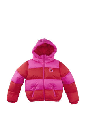 gewatteerde winterjas Jayda roze/oranje