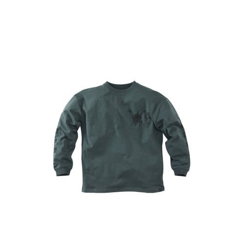 Z8 kids longsleeve Vonn met backprint grijsgroen afbeelding
