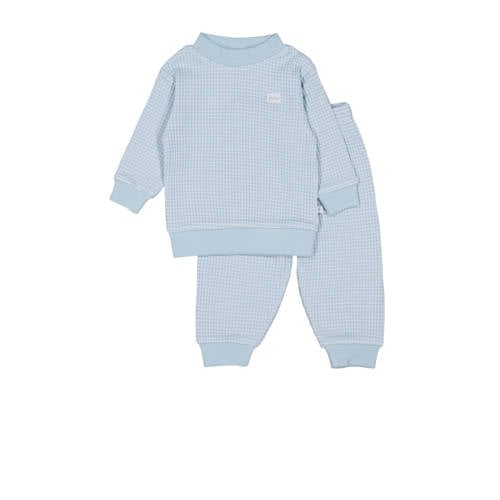 Feetje unisex wafel pyjama lichtblauw afbeelding