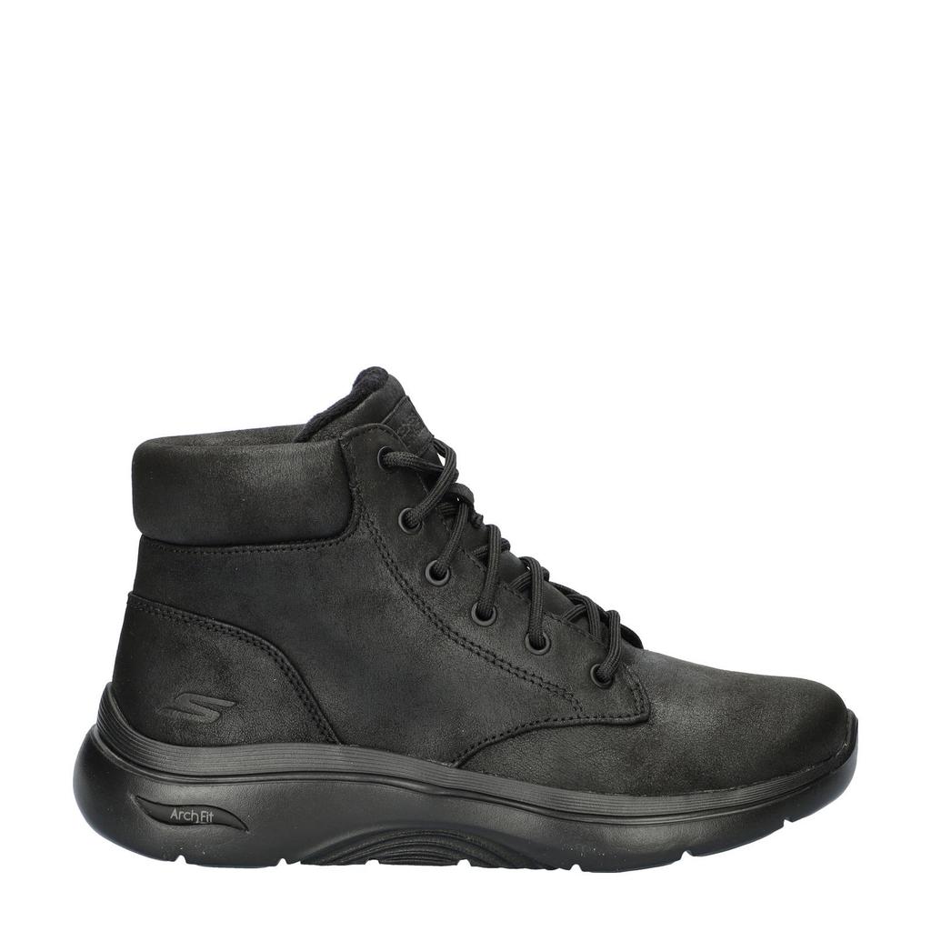 Zwarte dames Skechers Go Walk Arch Fit 2.0 veterboots