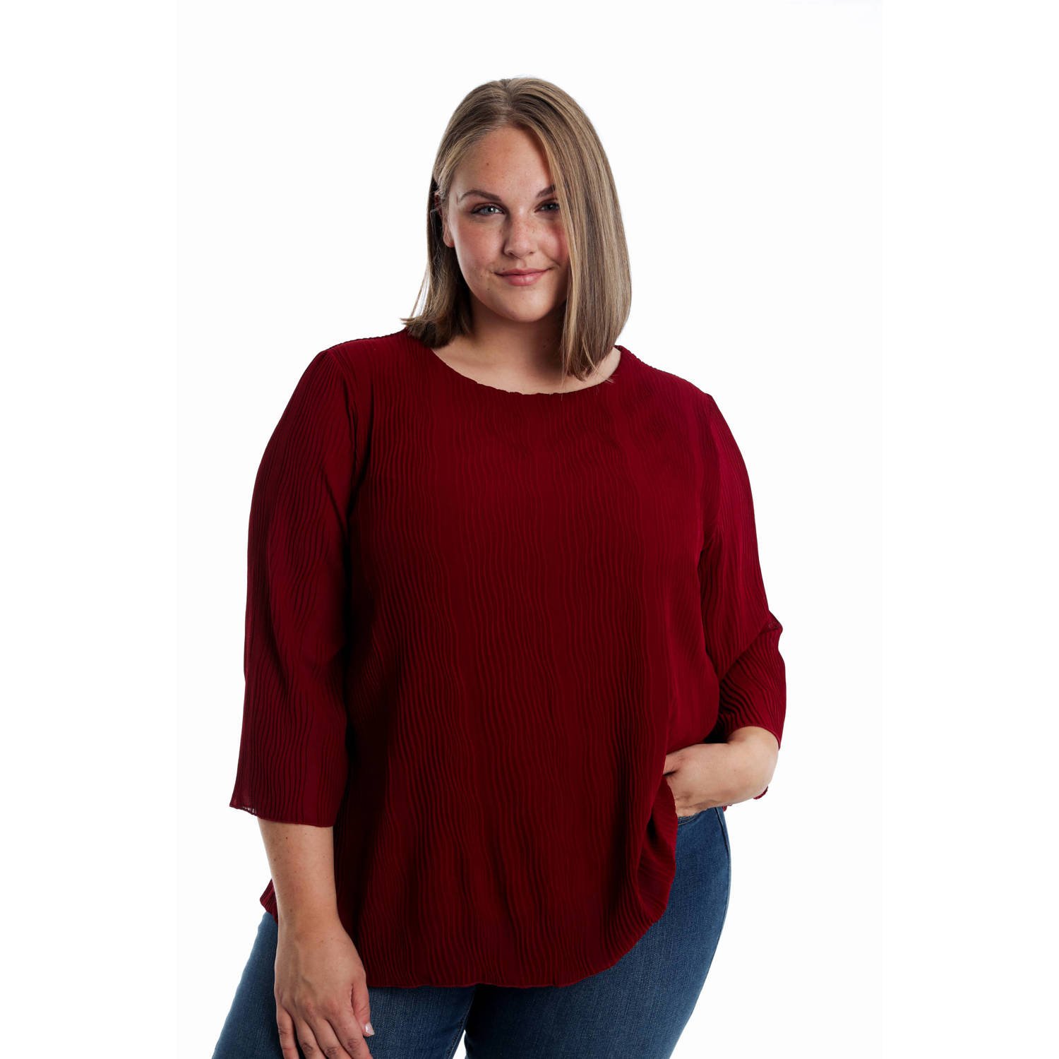 Paprika blousetop donkerrood